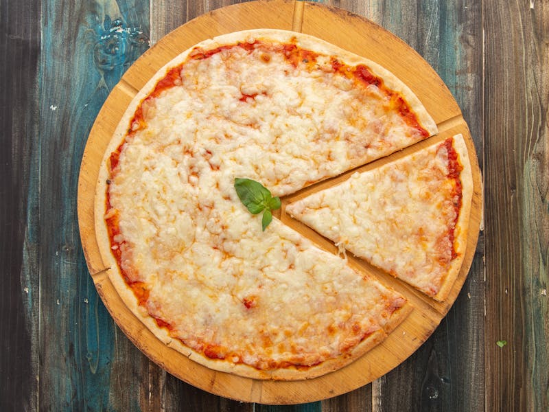 Freshly made pizza ranch with toppings